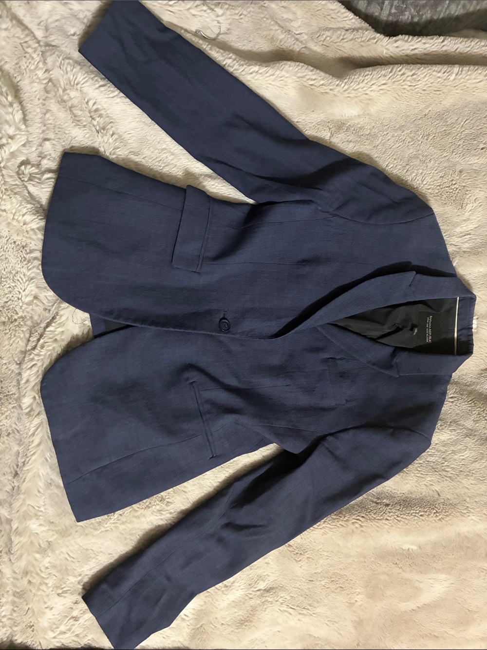 Banana Republic Women's Dark Blue Single-Button Blazer